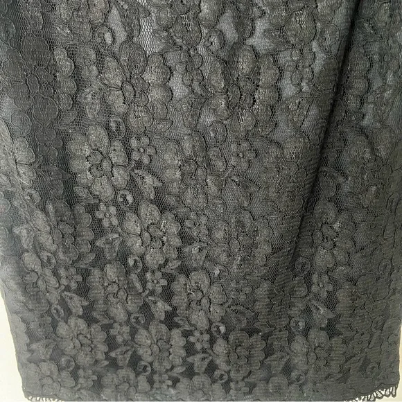 Vintage 80s 90s Lace Black Dress by Magali Collection - Picture 3 of 8